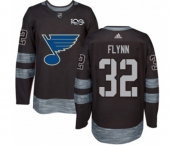 Adidas St. Louis Blues #32 Brian Flynn Authentic Black 1917-2017 100th Anniversary NHL Jersey