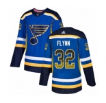 Adidas St. Louis Blues #32 Brian Flynn Authentic Blue Drift Fashion NHL Jersey