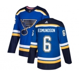 Adidas St. Louis Blues #6 Joel Edmundson Premier Royal Blue Home NHL Jersey