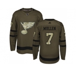 Adidas St. Louis Blues #7 Joe Mullen Green Salute to Service Stitched NHL Jers