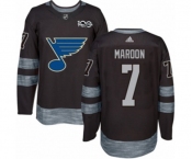 Adidas St. Louis Blues #7 Patrick Maroon Authentic Black 1917-2017 100th Anniversary NHL Jersey