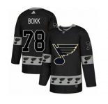 Adidas St. Louis Blues #78 Dominik Bokk Authentic Black Team Logo Fashion NHL Jersey