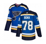 Adidas St. Louis Blues #78 Dominik Bokk Authentic Royal Blue Home NHL Jersey