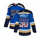 Adidas St. Louis Blues #90 Ryan O'Reilly Authentic Blue USA Flag Fashion NHL Jersey