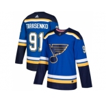Men Adidas St. Louis Blues #91 Vladimir Tarasenko Blue Home Authentic Stitched NHL Jerse