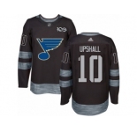 Men's Adidas St. Louis Blues #10 Scottie Upshall Authentic Black 1917-2017 100th Anniversary NHL Jersey