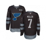 Men's Adidas St. Louis Blues #7 Joe Mullen Authentic Black 1917-2017 100th Anniversary NHL Jersey