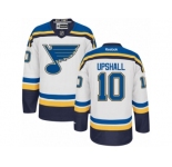 Men's Reebok St. Louis Blues #10 Scottie Upshall Authentic White Away NHL Jersey
