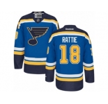 Men's Reebok St. Louis Blues #18 Ty Rattie Authentic Royal Blue Home NHL Jersey