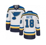 Men's Reebok St. Louis Blues #18 Ty Rattie Authentic White Away NHL Jersey
