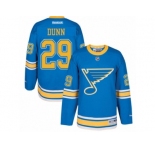 Men's Reebok St. Louis Blues #29 Vince Dunn Authentic Blue 2017 Winter Classic NHL Jersey