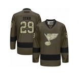 Men's Reebok St. Louis Blues #29 Vince Dunn Authentic Green Salute to Service NHL Jersey