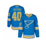 Men's Reebok St. Louis Blues #40 Carter Hutton Authentic Blue 2017 Winter Classic NHL Jersey