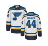 Men's Reebok St. Louis Blues #44 Chris Pronger Authentic White Away NHL Jersey