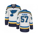 Men's Reebok St. Louis Blues #57 David Perron Authentic White Away NHL Jersey
