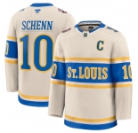 Men's St. Louis Blues #10 Brayden Schenn Cream 2024-25 Winter Classic Stitched Hockey Jersey