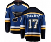 Men's St. Louis Blues #17 Jaden Schwartz Fanatics Branded Royal Blue Home Breakaway 2019 Stanley Cup Champions Hockey Jersey