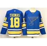 Men's St. Louis Blues #18 Robert Thomas Blue 2025 Stitched Hockey Jersey