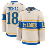 Men's St. Louis Blues #18 Robert Thomas Cream 2024-25 Winter Classic Stitched Hockey Jersey