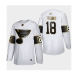 Men's St. Louis Blues #18 Robert Thomas White Golden Edition Limited Stitched Hockey Jersey