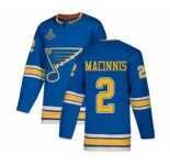 Men's St. Louis Blues #2 Al Macinnis Authentic Navy Blue Alternate 2019 Stanley Cup Champions Hockey Jersey