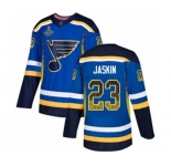 Men's St. Louis Blues #23 Dmitrij Jaskin Authentic Blue Drift Fashion 2019 Stanley Cup Champions Hockey Jersey