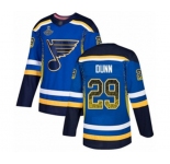 Men's St. Louis Blues #29 Vince Dunn Authentic Blue Drift Fashion 2019 Stanley Cup Champions Hockey Jersey