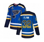 Men's St. Louis Blues #32 Brian Flynn Authentic Blue Drift Fashion 2019 Stanley Cup Champions Hockey Jersey