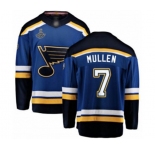 Men's St. Louis Blues #7 Joe Mullen Fanatics Branded Royal Blue Home Breakaway 2019 Stanley Cup Champions Hockey Jersey