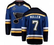 Men's St. Louis Blues #7 Joe Mullen Fanatics Branded Royal Blue Home Breakaway 2019 Stanley Cup Champions Hockey Jersey
