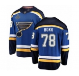 Men's St. Louis Blues #78 Dominik Bokk Fanatics Branded Royal Blue Home Breakaway 2019 Stanley Cup Champions Hockey Jersey