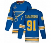 Men's St. Louis Blues #91 Vladimir Tarasenko Authentic Navy Blue Alternate 2019 Stanley Cup Champions Hockey Jersey