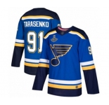 Men's St. Louis Blues #91 Vladimir Tarasenko Authentic Royal Blue Home 2019 Stanley Cup Champions Hockey Jersey