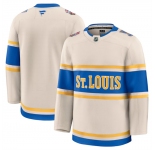 Men's St. Louis Blues Blank Cream 2024-25 Winter Classic Stitched Hockey Jersey