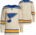 Men's St. Louis Blues Cream Blank Winter Classic Stitched Jersey