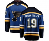 St. Louis Blues #19 Jay Bouwmeester Fanatics Branded Royal Blue Home Breakaway NHL Jersey