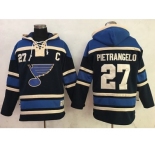 St. Louis Blues #27 Alex Pietrangelo Navy Blue Sawyer Hooded Sweatshirt Stitched NHL Jersey