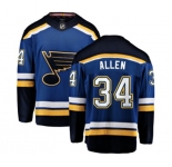 St. Louis Blues #34 Jake Allen Fanatics Branded Royal Blue Home Breakaway NHL Jersey