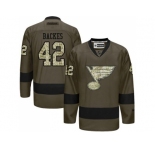 St. Louis Blues #42 David Backes Green Salute to Service Stitched NHL Jersey