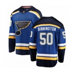 St. Louis Blues #50 Jordan Binnington Fanatics Branded Royal Blue Home Breakaway Hockey Jersey