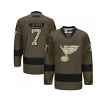 St. Louis Blues #7 Joe Mullen Green Salute to Service Stitched NHL Jersey