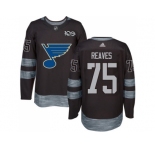 St. Louis Blues #75 Ryan Reaves Black 1917-2017 100th Anniversary Stitched NHL Jersey