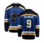 St. Louis Blues #9 Doug Gilmour Fanatics Branded Royal Blue Home Breakaway NHL Jersey