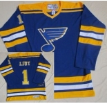 nhl jerseys st. louis blues #1 mike liut blue(ccm throwback)