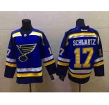 nhl jerseys st. louis blues #17 schwartz blue