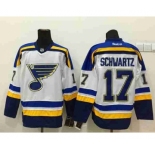 nhl jerseys st. louis blues #17 schwartz white