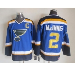 nhl jerseys st. louis blues #2 MacINNIS blue[c patch ]
