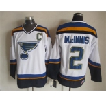 nhl jerseys st. louis blues #2 MacINNIS white[c patch ]