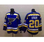 nhl jerseys st. louis blues #20 steen blue[patch A]