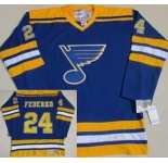 nhl jerseys st. louis blues #24 federko blue(ccm throwback)